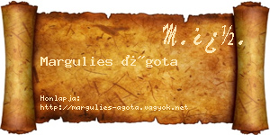 Margulies Ágota névjegykártya
